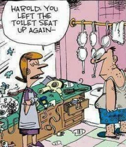 Bathroom cartoon
