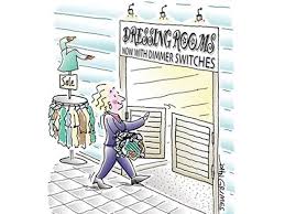 Men's fitting room cartoon