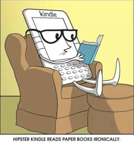 cartoon kindle reader.